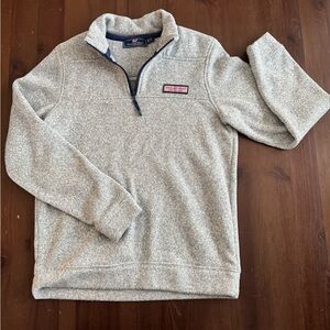 Vineyard Vines KIDS 16 Gray Quarter-Zip Sweater